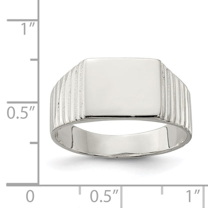 Sterlingsilber 10x12mm Offen Rückseite Siegel Ring