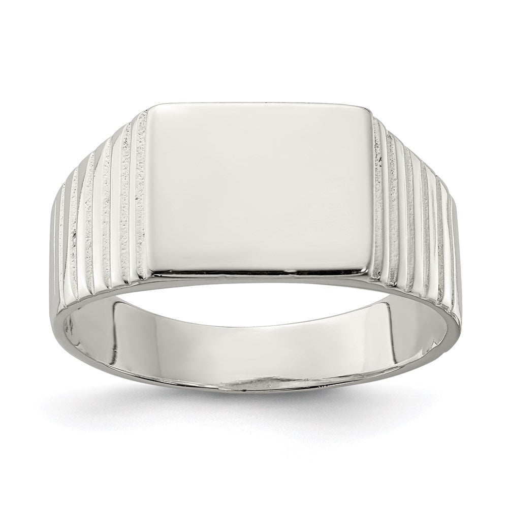 Sterlingsilber 10x12mm Offen Rückseite Siegel Ring