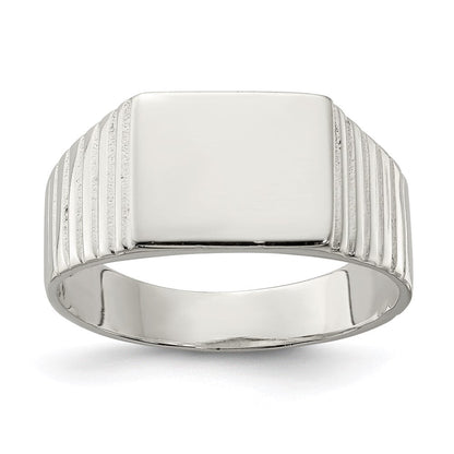 Sterlingsilber 10x12mm Offen Rückseite Siegel Ring