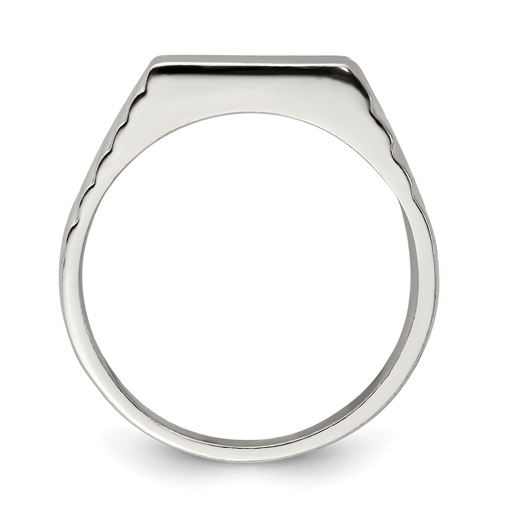 Sterlingsilber 6x11mm Offen Rückseite Siegel Ring