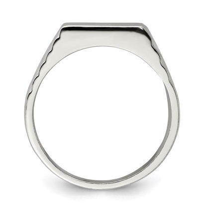 Sterlingsilber 6x11mm Offen Rückseite Siegel Ring