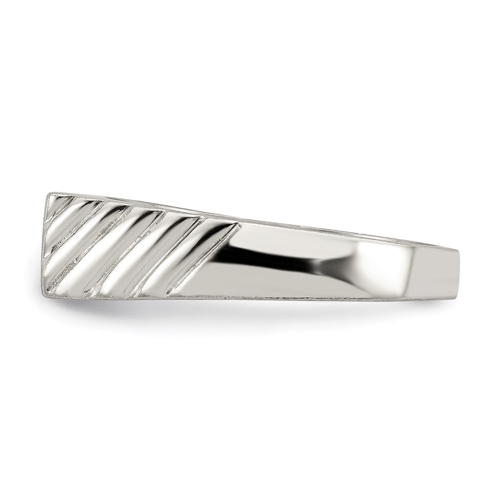 Sterlingsilber 6x11mm Offen Rückseite Siegel Ring