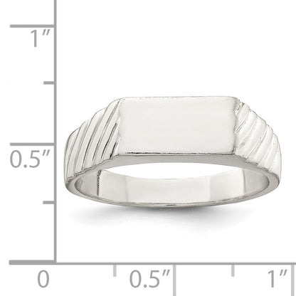 Sterlingsilber 6x11mm Offen Rückseite Siegel Ring