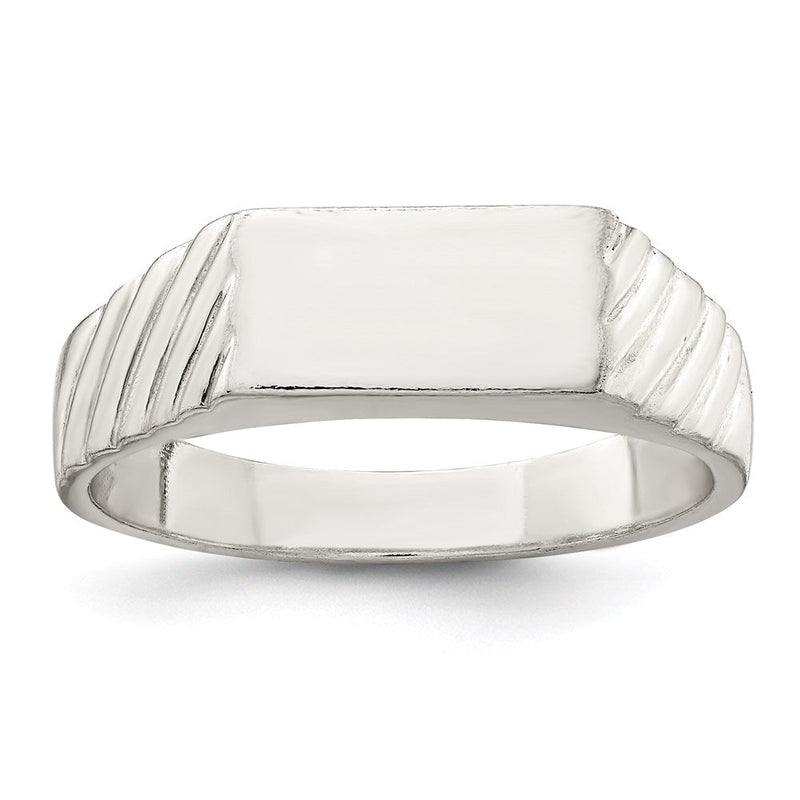 Sterlingsilber 6x11mm Offen Rückseite Siegel Ring