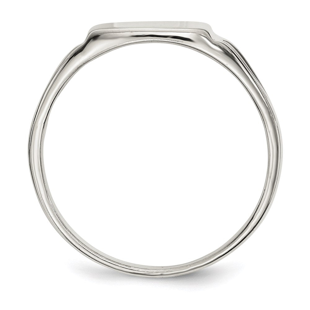 Sterlingsilber 11x11mm Offen Rückseite Siegel Ring
