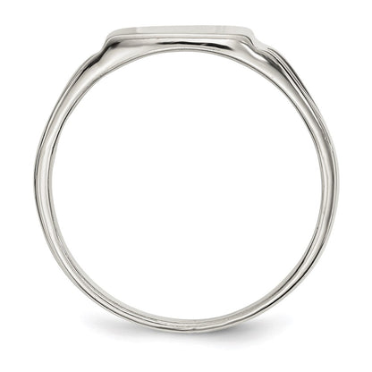 Sterlingsilber 11x11mm Offen Rückseite Siegel Ring