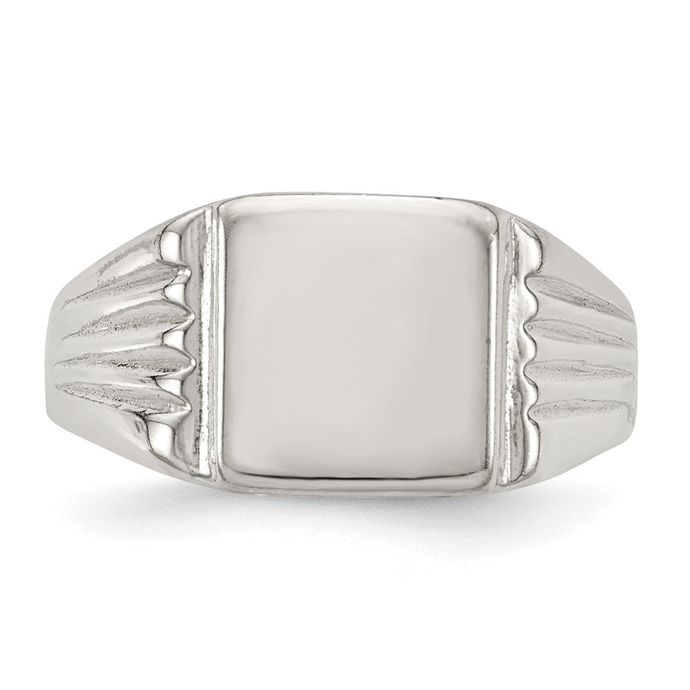 Sterlingsilber 11x11mm Offen Rückseite Siegel Ring