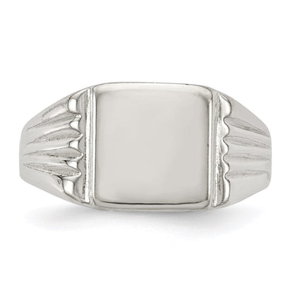 Sterlingsilber 11x11mm Offen Rückseite Siegel Ring