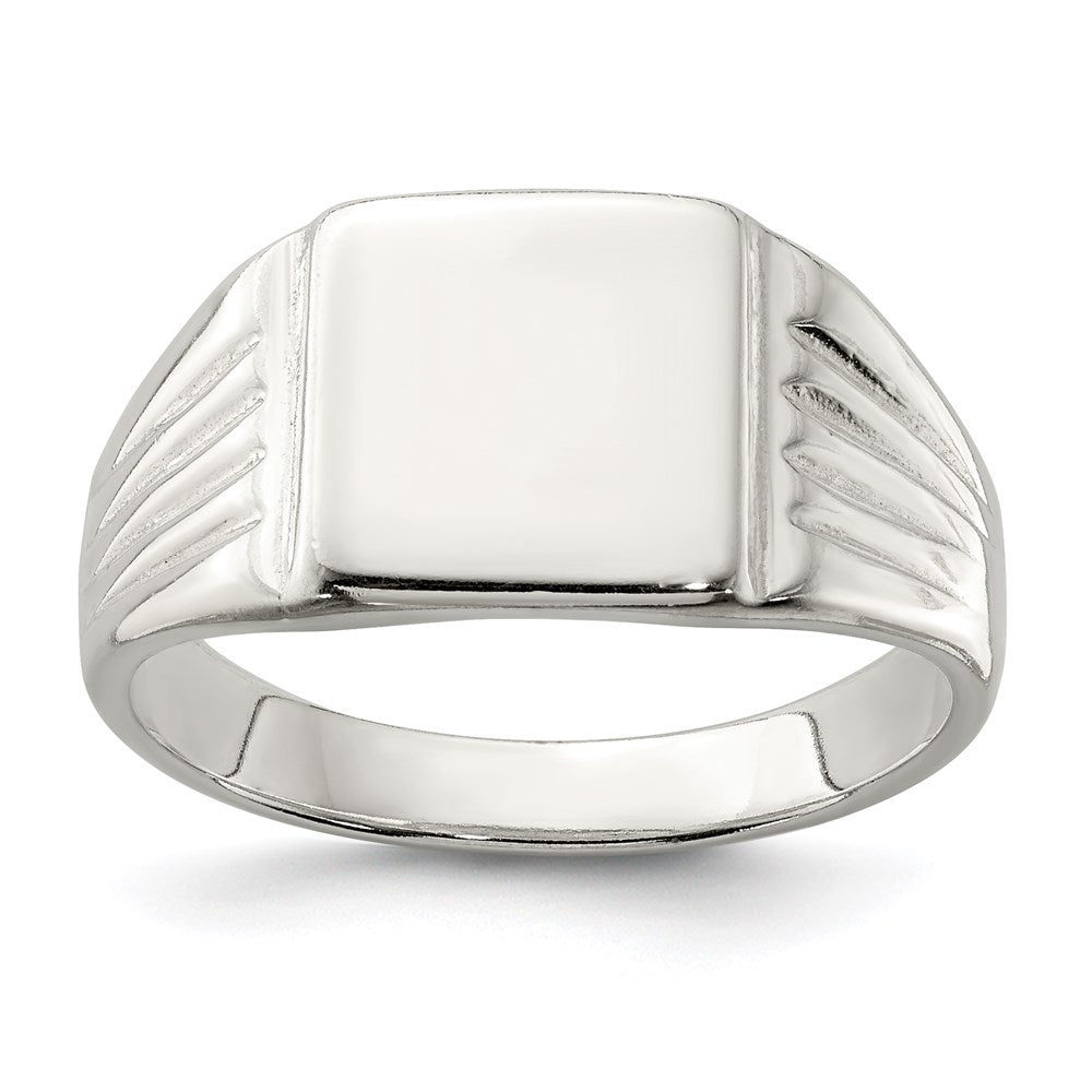 Sterlingsilber 11x11mm Offen Rückseite Siegel Ring