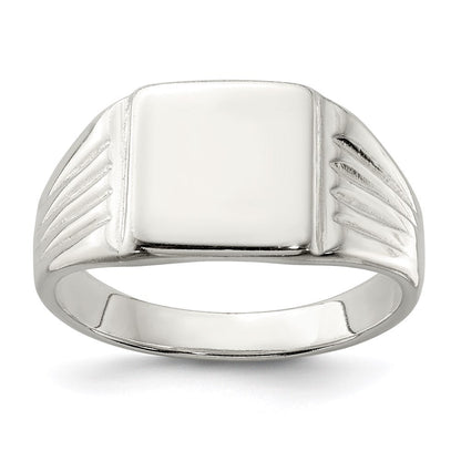Sterlingsilber 11x11mm Offen Rückseite Siegel Ring