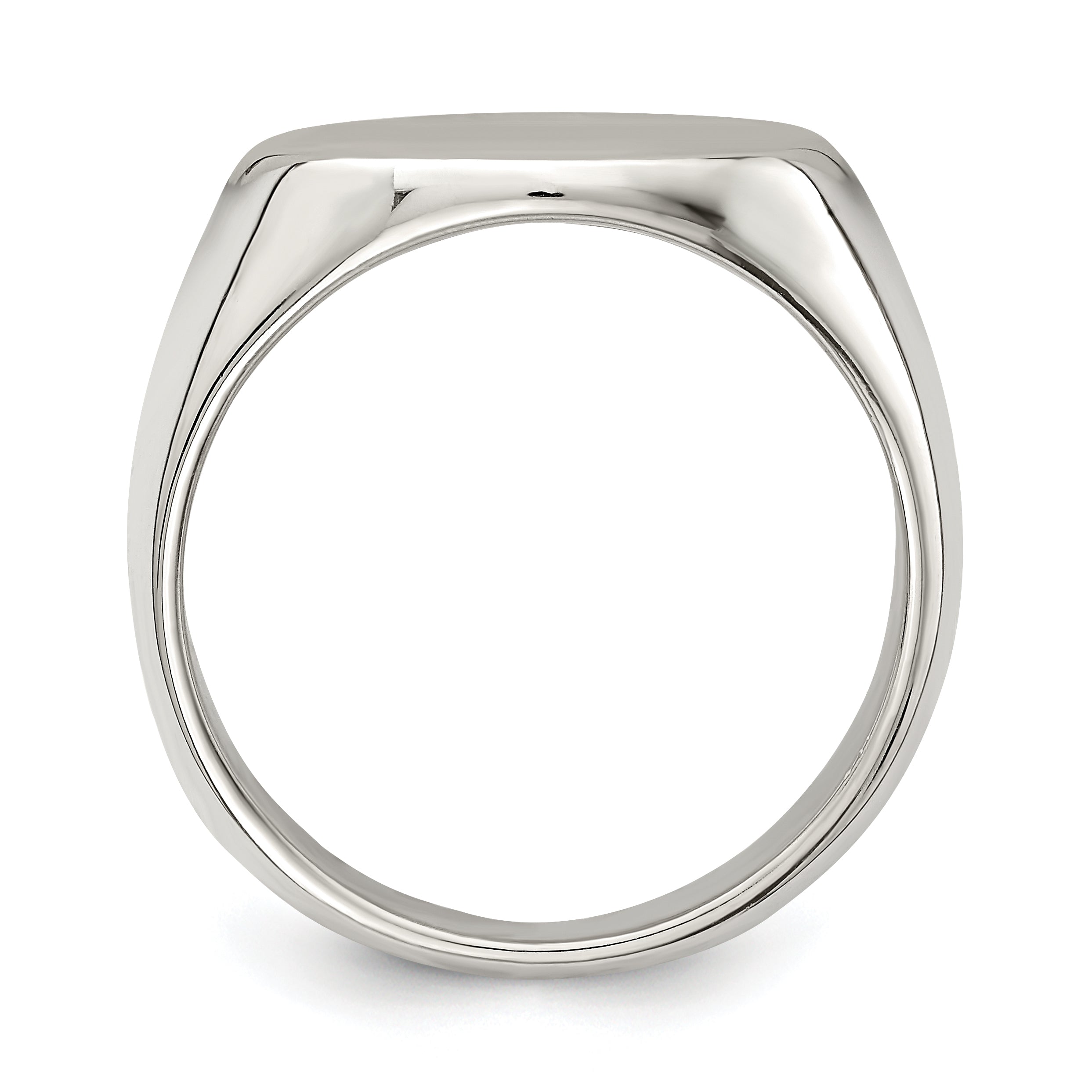 Sterlingsilber 12x17mm Geschlossen Rückseite Siegel Ring