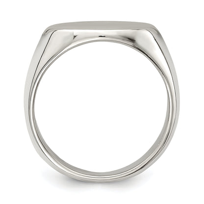 Sterlingsilber 12x17mm Geschlossen Rückseite Siegel Ring