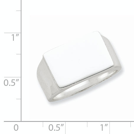 Sterlingsilber 12x17mm Geschlossen Rückseite Siegel Ring