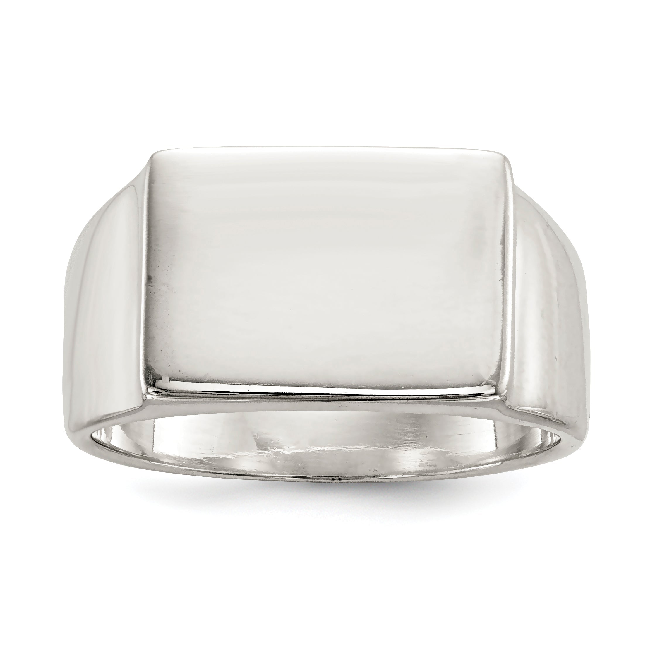 Sterlingsilber 12x17mm Geschlossen Rückseite Siegel Ring