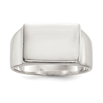 Sterlingsilber 12x17mm Geschlossen Rückseite Siegel Ring