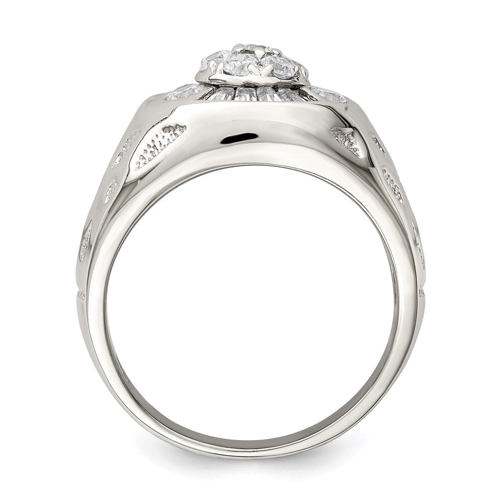 Sterlingsilber Herren Zirkonia Ring (size 11 Nur)