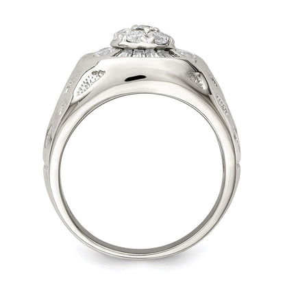 Sterlingsilber Herren Zirkonia Ring (size 11 Nur)