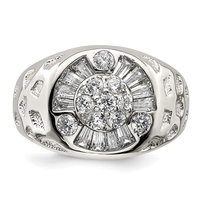 Sterlingsilber Herren Zirkonia Ring (size 11 Nur)