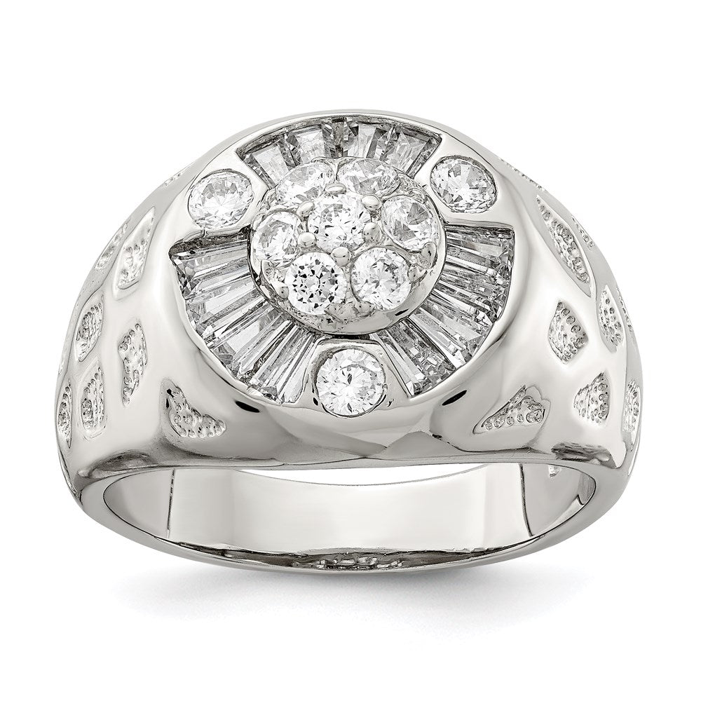 Sterlingsilber Herren Zirkonia Ring (size 11 Nur)