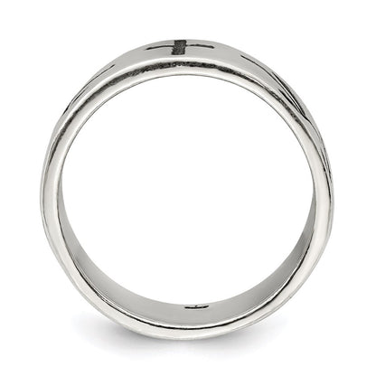 Sterlingsilber Antik Kreuz Design Ring