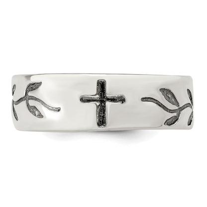 Sterlingsilber Antik Kreuz Design Ring