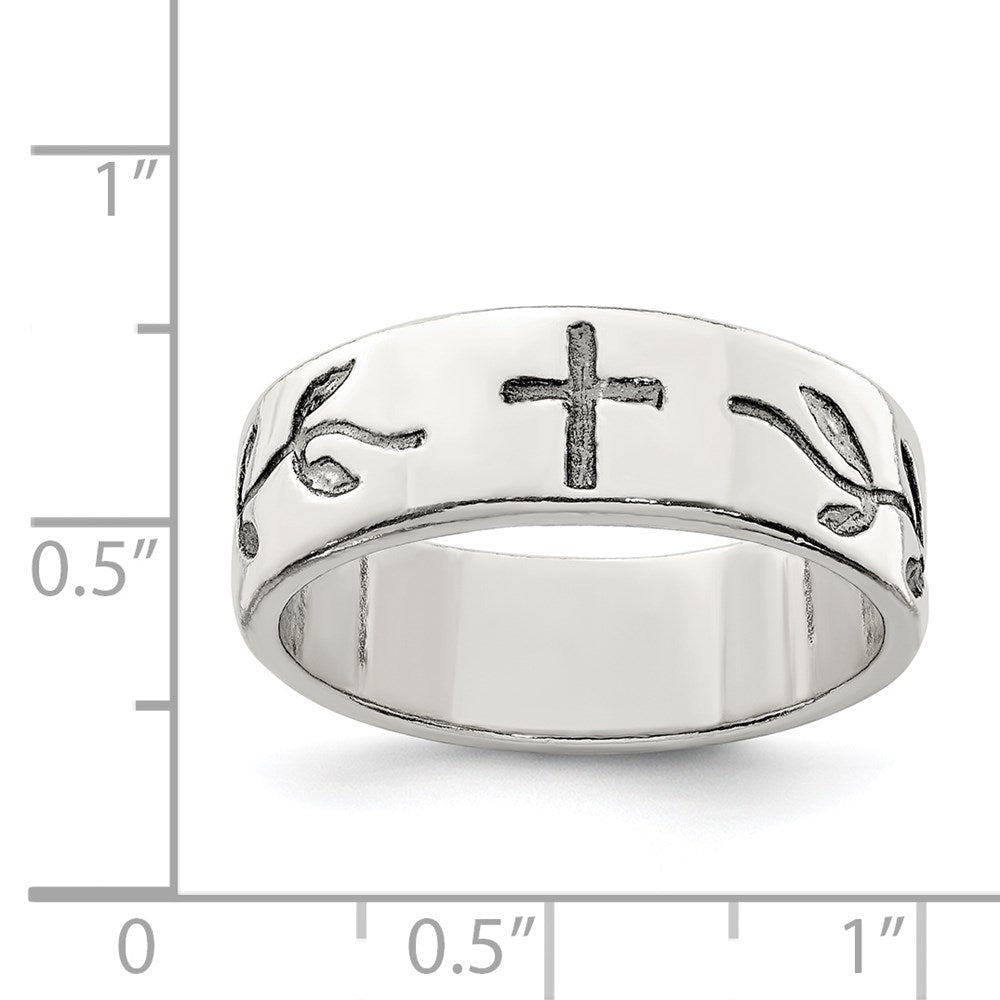 Sterlingsilber Antik Kreuz Design Ring