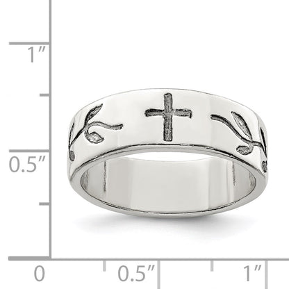 Sterlingsilber Antik Kreuz Design Ring