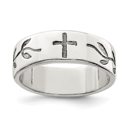 Sterlingsilber Antik Kreuz Design Ring