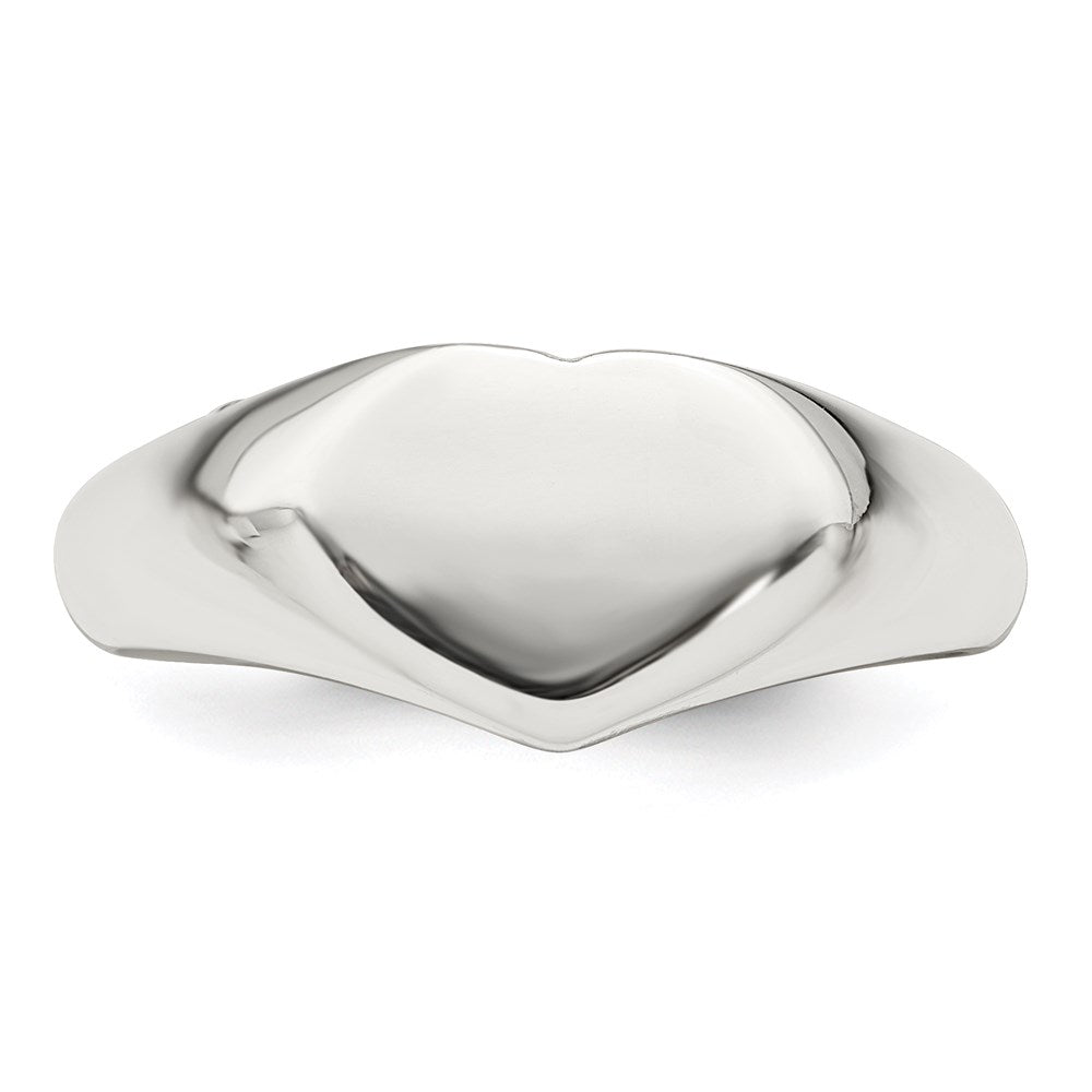Sterlingsilber Herz Siegel Ring
