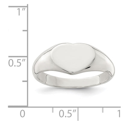Sterlingsilber Herz Siegel Ring