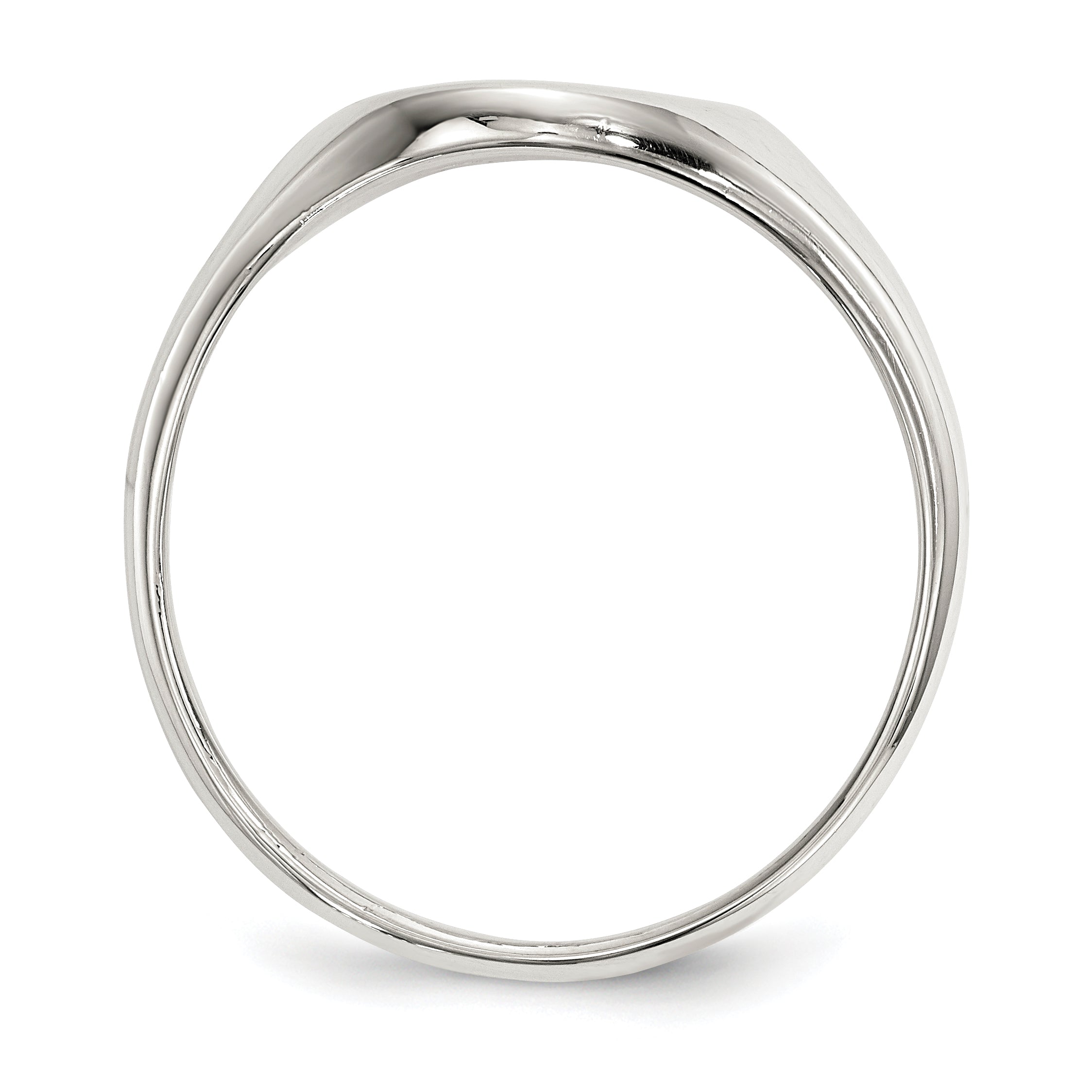 Sterlingsilber 13x10mm Geschlossen Rückseite Siegel Ring