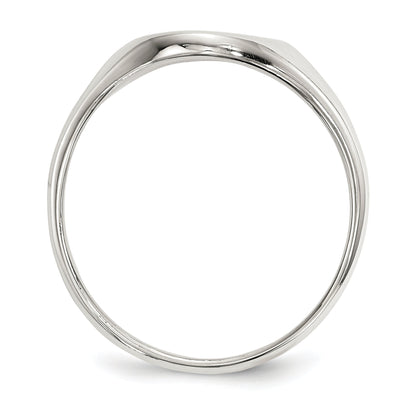 Sterlingsilber 13x10mm Geschlossen Rückseite Siegel Ring