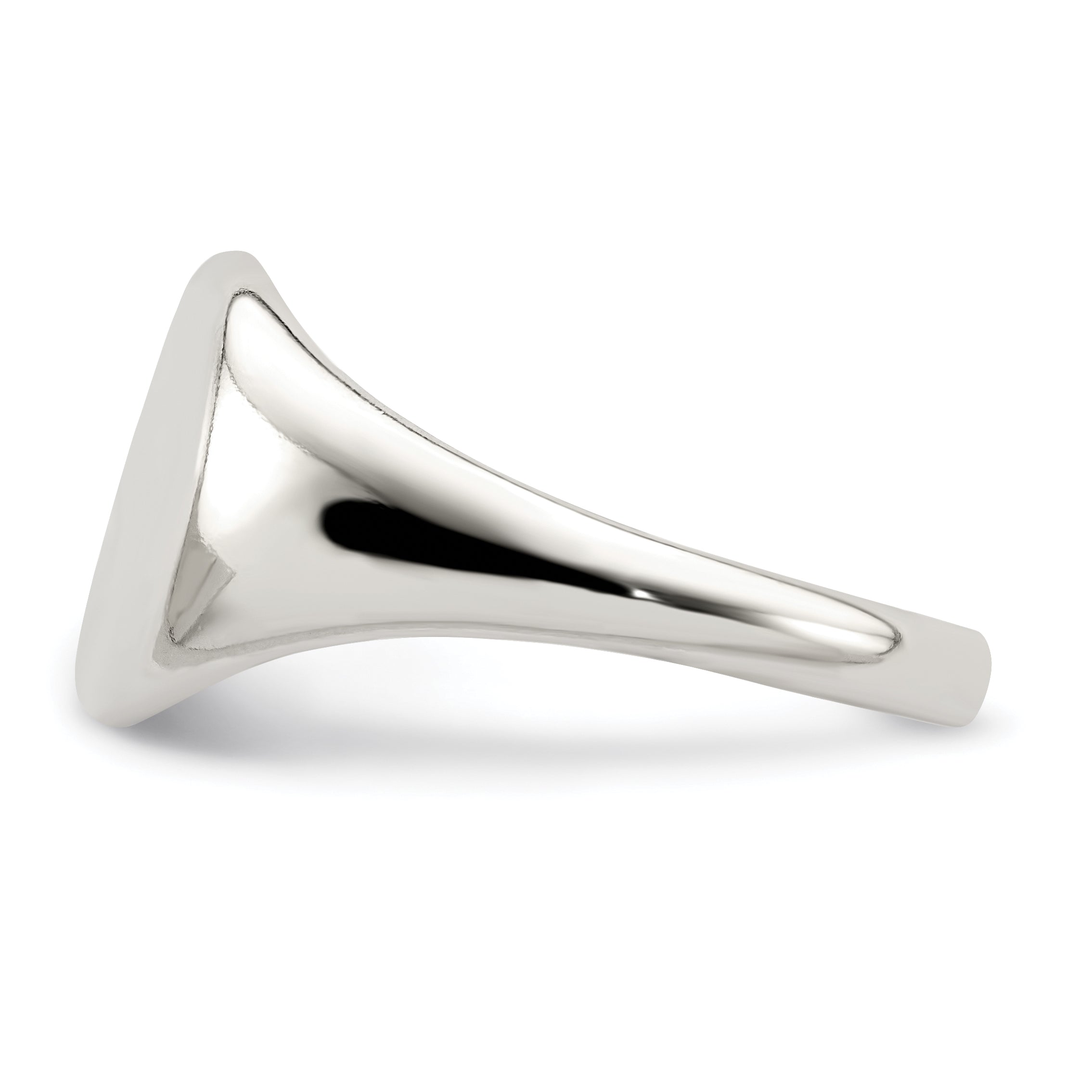 Sterlingsilber 13x10mm Geschlossen Rückseite Siegel Ring