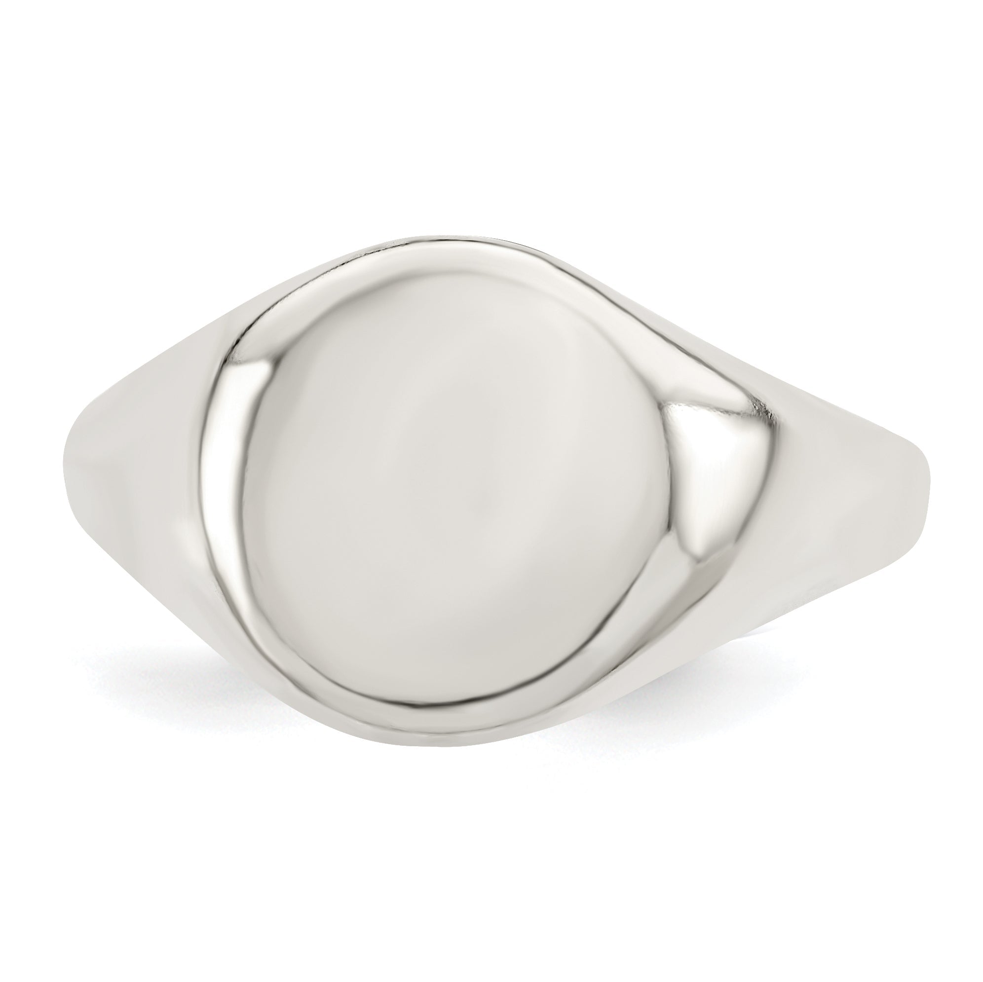 Sterlingsilber 13x10mm Geschlossen Rückseite Siegel Ring
