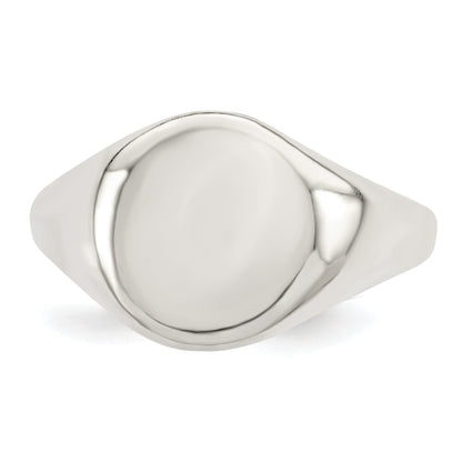Sterlingsilber 13x10mm Geschlossen Rückseite Siegel Ring