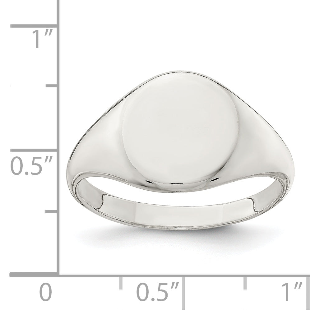 Sterlingsilber 13x10mm Geschlossen Rückseite Siegel Ring