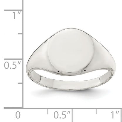 Sterlingsilber 13x10mm Geschlossen Rückseite Siegel Ring