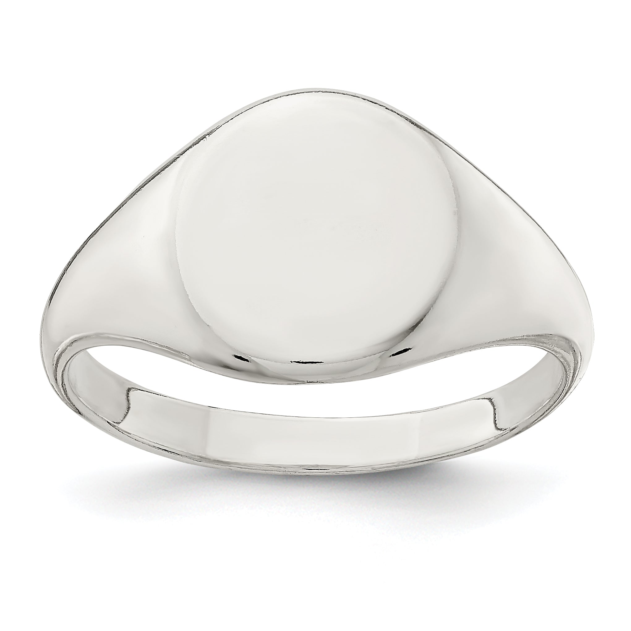 Sterlingsilber 13x10mm Geschlossen Rückseite Siegel Ring