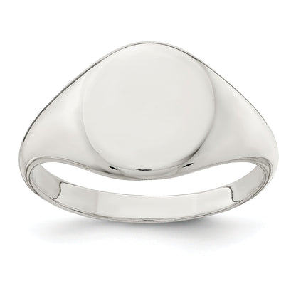 Sterlingsilber 13x10mm Geschlossen Rückseite Siegel Ring