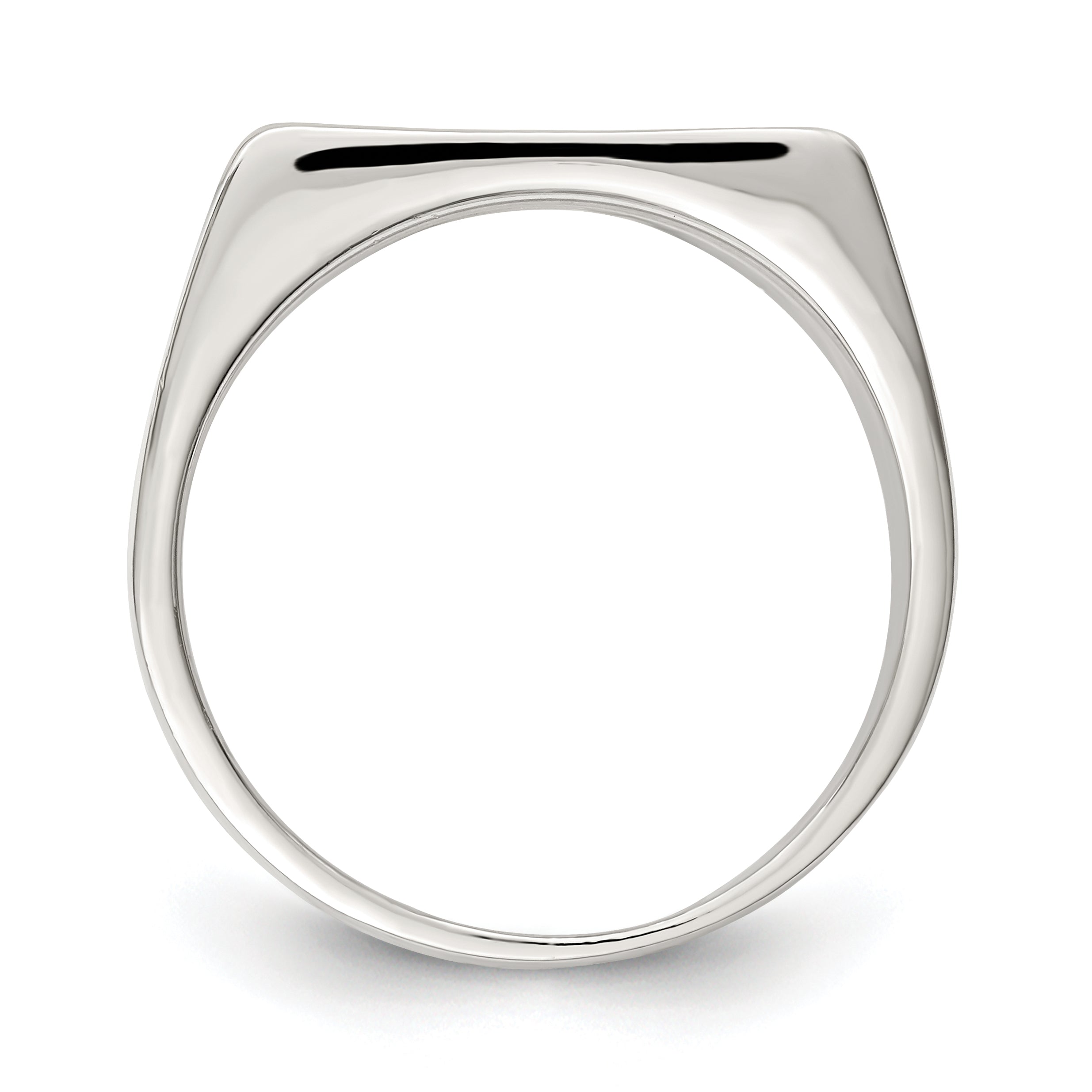 Sterlingsilber 11x15mm Geschlossen Rückseite Siegel Ring