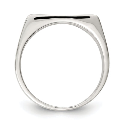 Sterlingsilber 11x15mm Geschlossen Rückseite Siegel Ring