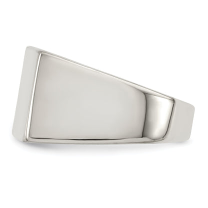Sterlingsilber 11x15mm Geschlossen Rückseite Siegel Ring