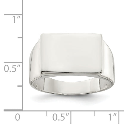 Sterlingsilber 11x15mm Geschlossen Rückseite Siegel Ring