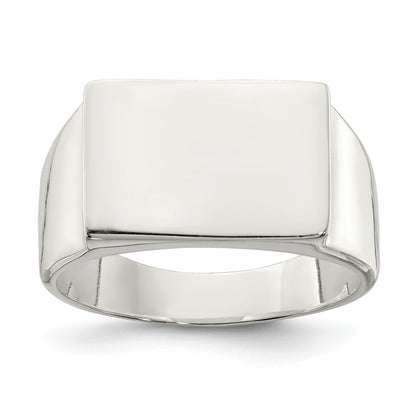 Sterlingsilber 11x15mm Geschlossen Rückseite Siegel Ring