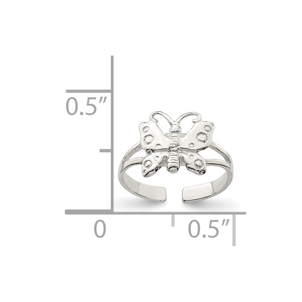 Sterlingsilber Poliert Fantasie Zehenring