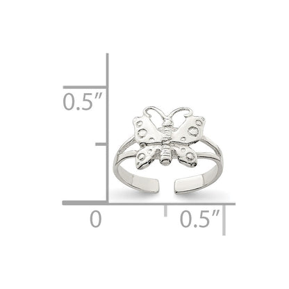 Sterlingsilber Poliert Fantasie Zehenring