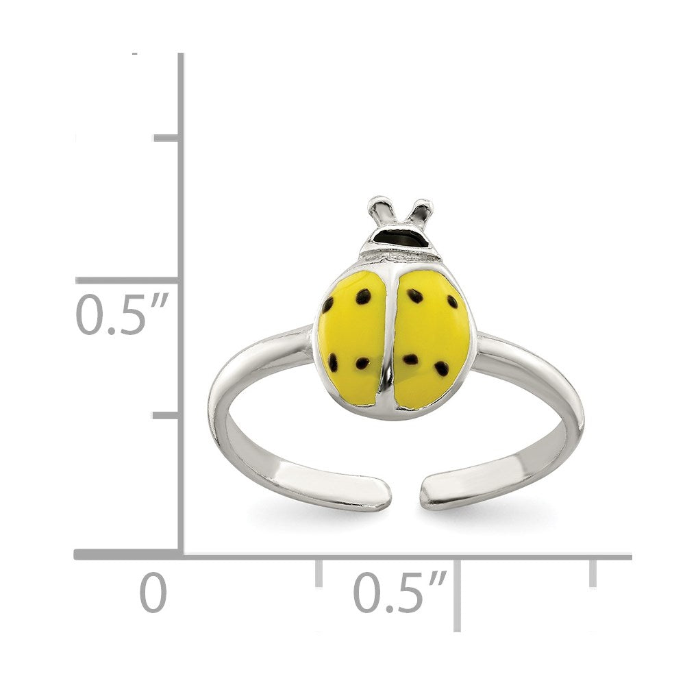 Sterlingsilber Emailliert & Poliert Damen Bug Zehenring