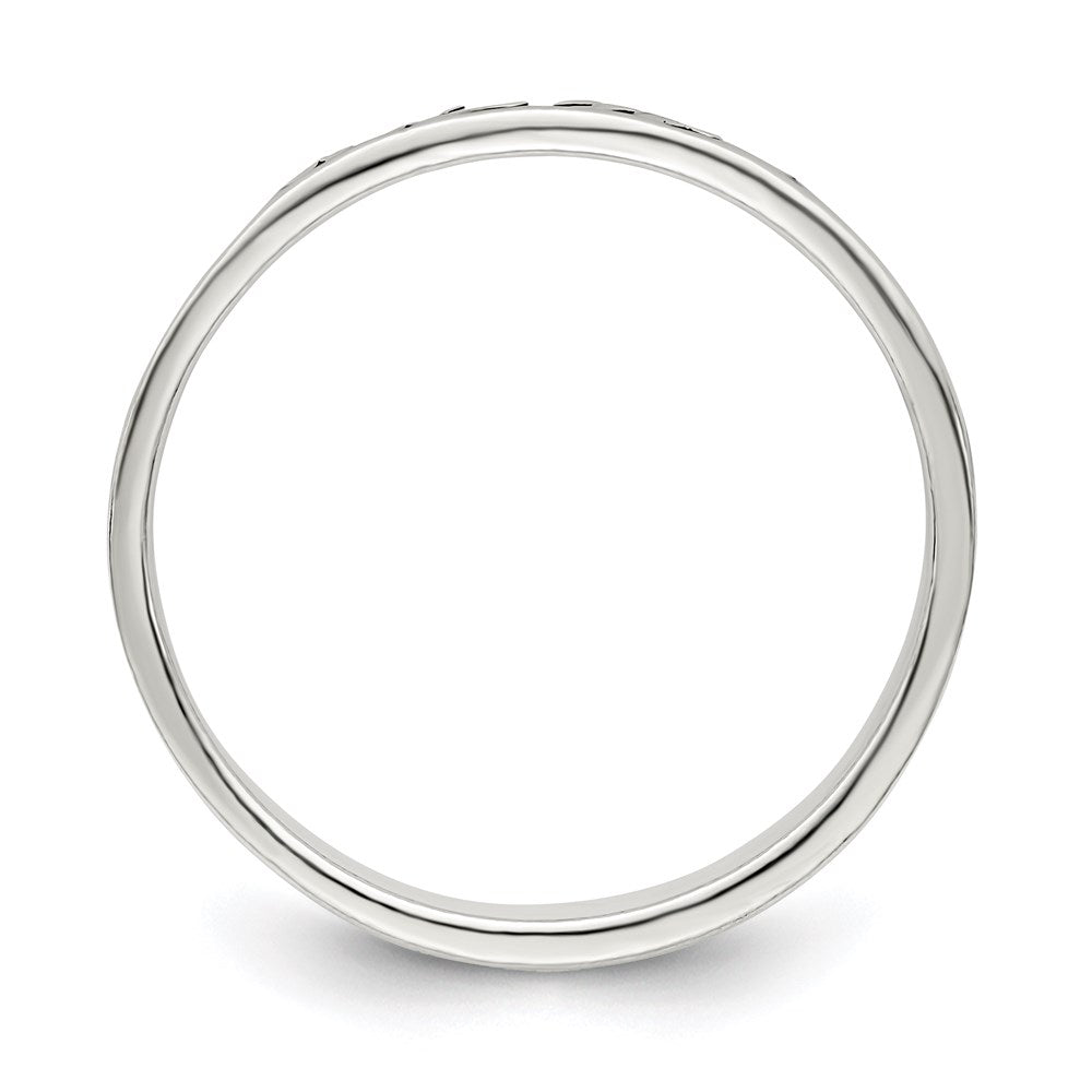 Sterlingsilber Antikisiert & Poliert Liebe Ring (size 7 Nur)
