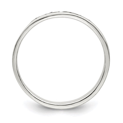 Sterlingsilber Antikisiert & Poliert Liebe Ring (size 7 Nur)