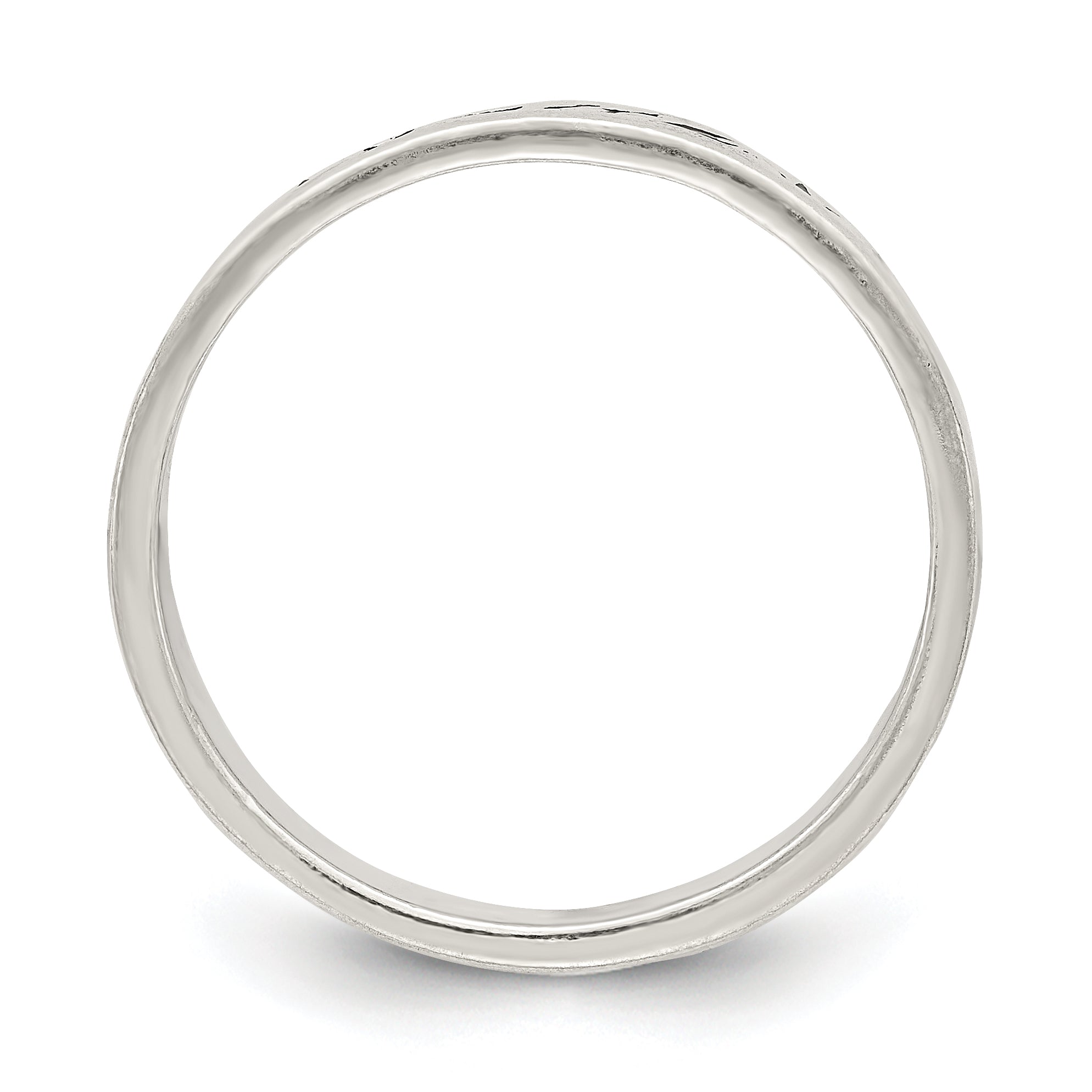 Sterlingsilber Antikisiert & Poliert Glaube Ring